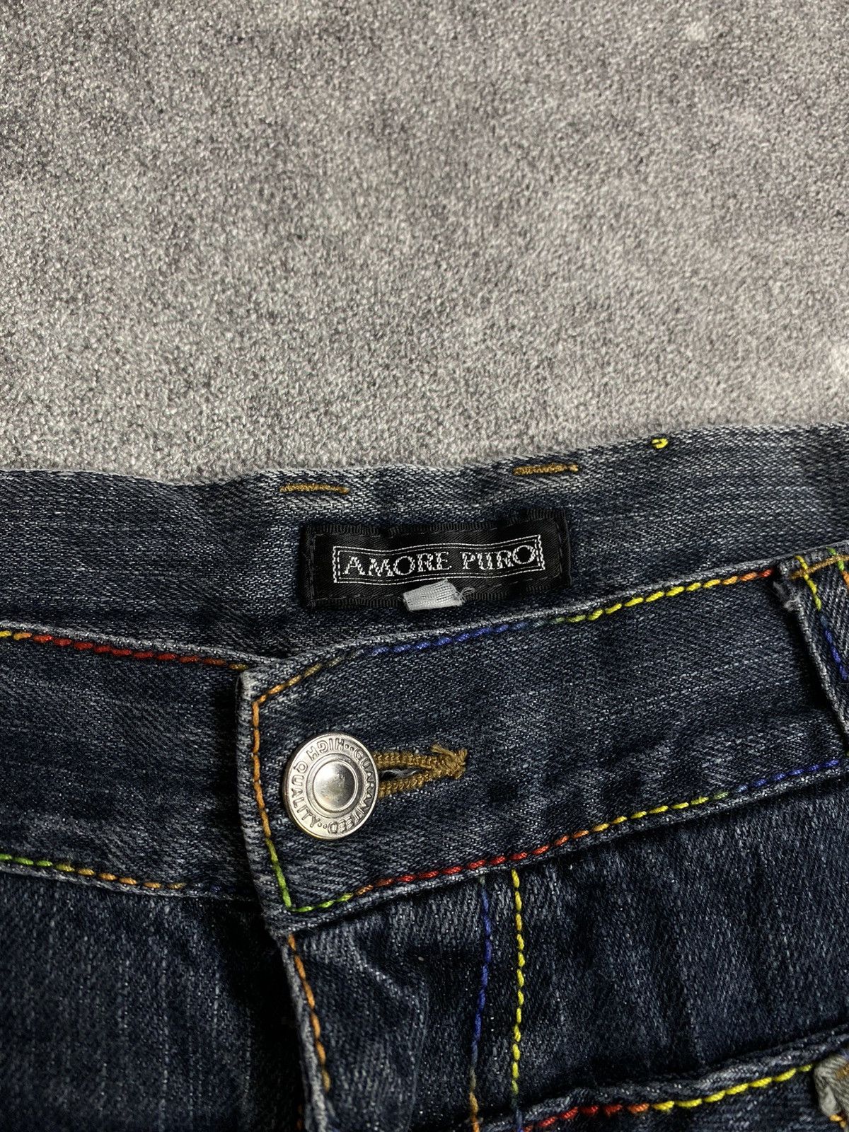If Six Was Nine × Japanese Brand × Le Grande Bleu (L.G.B.) Amore Puro Rainbow Stich Double Waist Pant Size US 32 / EU 48 - 5 Thumbnail