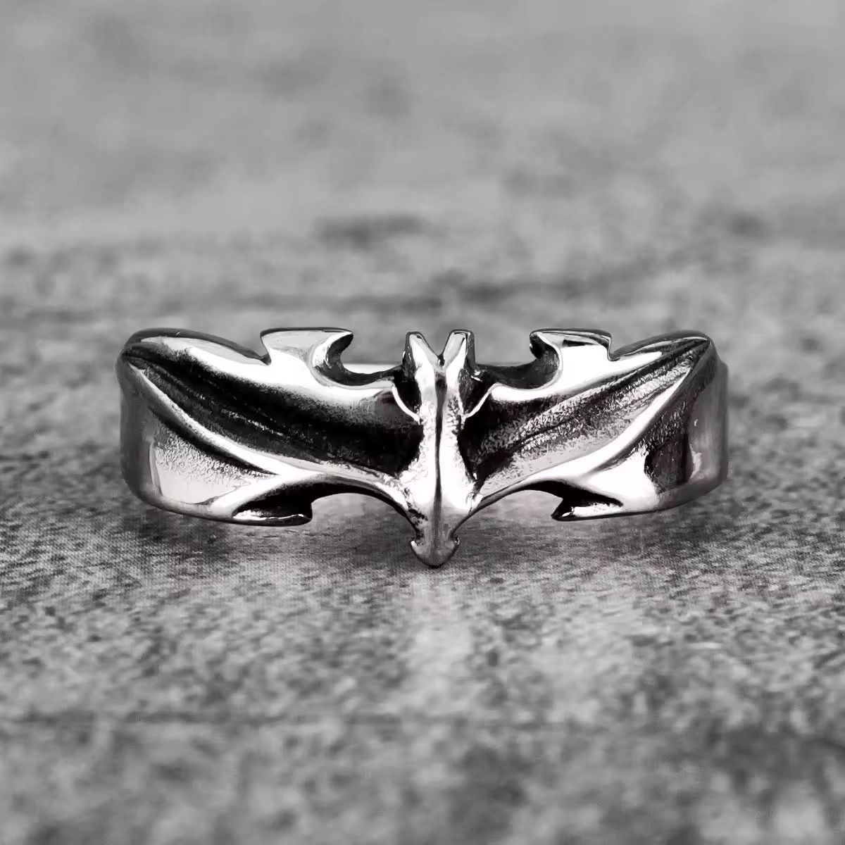 Jewelry GOTHIC Silver Bat Ring – Bold Statement Piece, Size 7-11, Size ONE SIZE - 5 Thumbnail