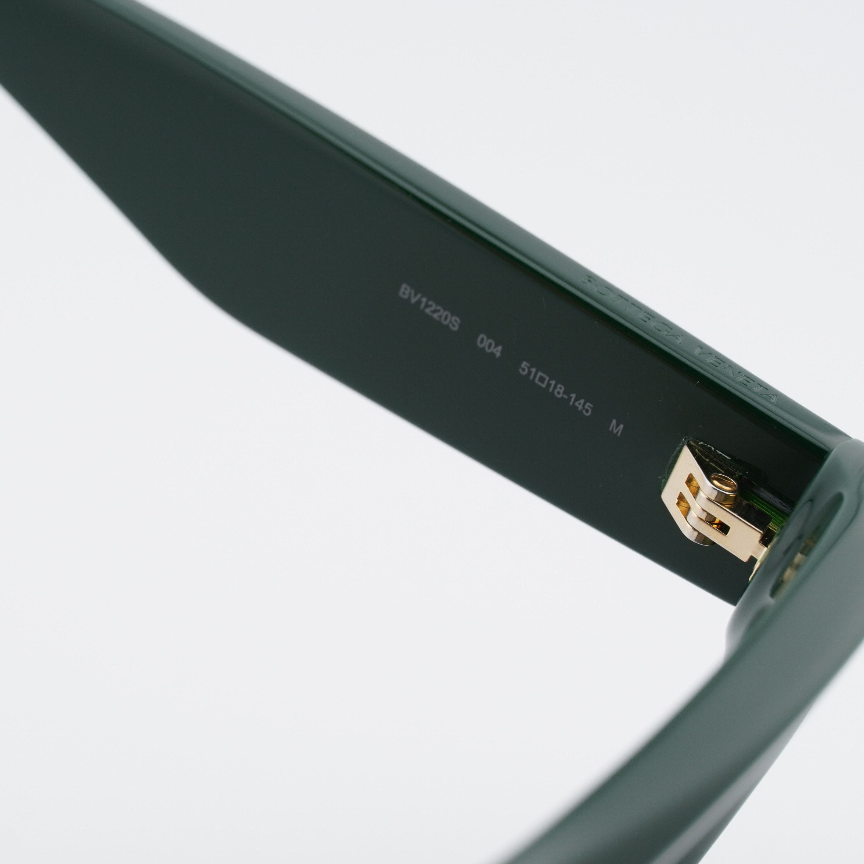 Bottega Veneta Bottega Veneta BV1220S 004 Sunglasses Green Cat Eye Frame Size ONE SIZE - 8 Thumbnail