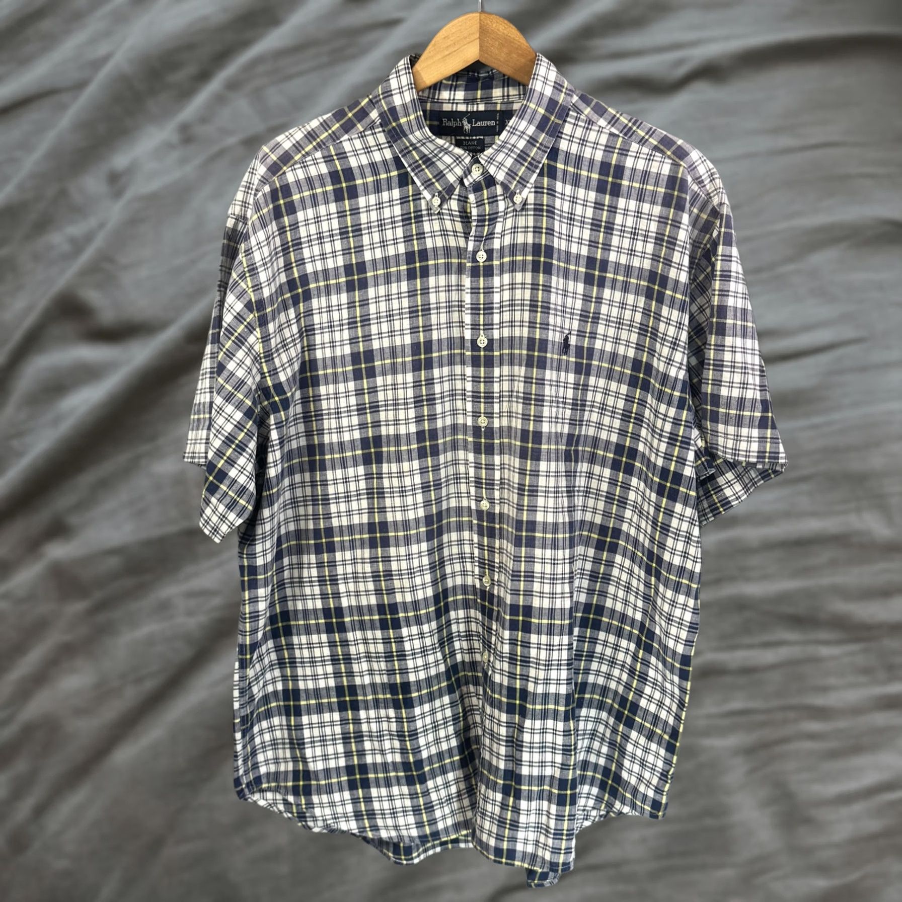 Ralph Lauren Ralph Lauren Shirt Mens Extra Large Blue White Plaid Blaire Button Down Casual Size US XL / EU 56 / 4 - 1 Thumbnail