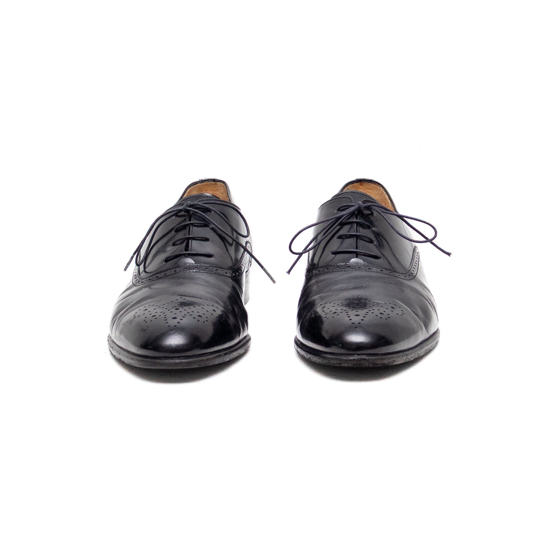 Salvatore Ferragamo Salvatore Ferragamo Black Leather Oxford Brogue Dress Shoes Size US 12 / EU 45 - 5 Thumbnail