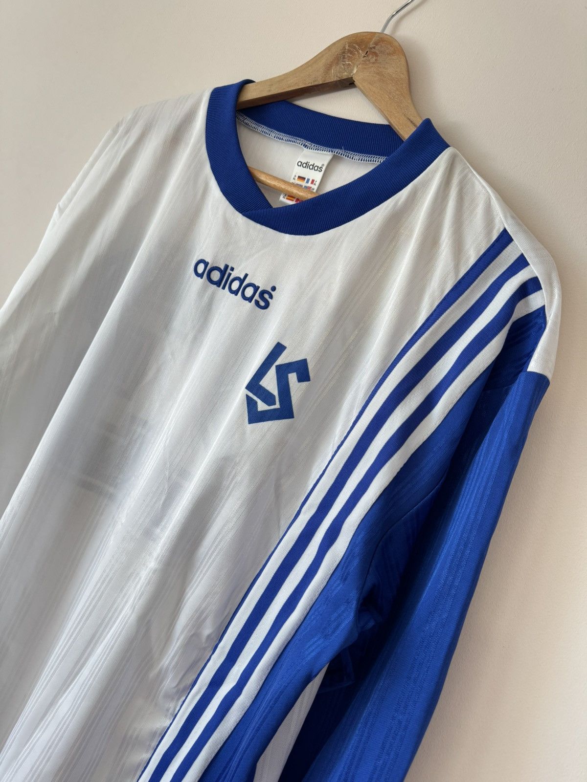 Adidas Vintage Lausanne Sport 1997-1998 Match Worn Soccer Jersey Size US XL / EU 56 / 4 - 7 Thumbnail