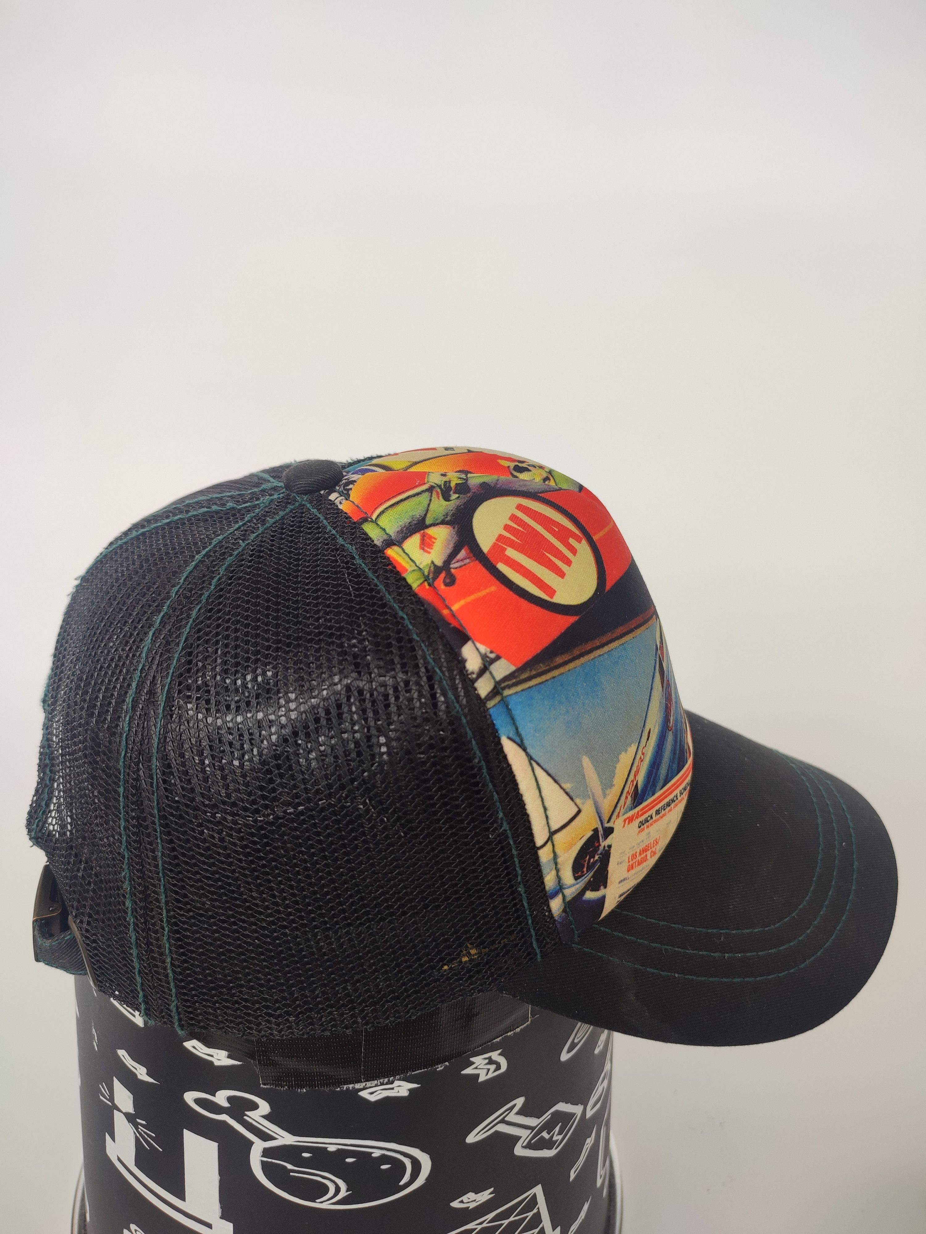 Vintage TWA AEROPLANE PRINTED TRUCKER CAP Size ONE SIZE - 4 Thumbnail