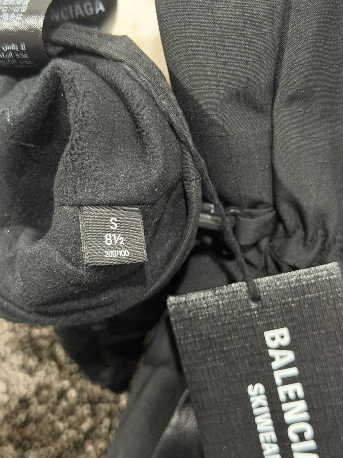 Balenciaga Balenciaga 3B Sports Icon Nylon Leather Black SkiWear Gloves Size ONE SIZE - 8 Thumbnail