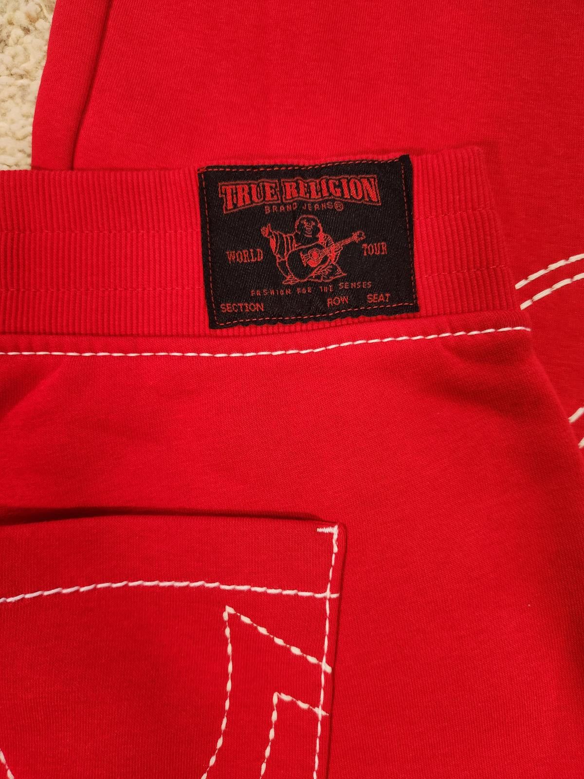 True Religion NEW True Religion Pull-On Flare Jeans Red Anniversary XL Size 40" / US 18 - 2 Thumbnail