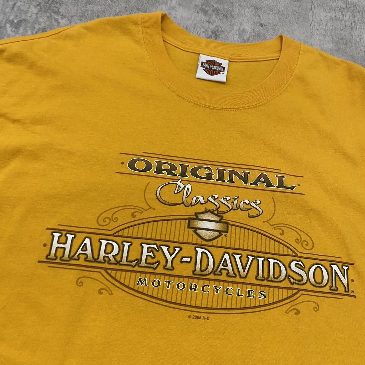 Harley Davidson 2000s Yellow Harley Davidson streetwear teee Size US XL / EU 56 / 4 - 3 Thumbnail