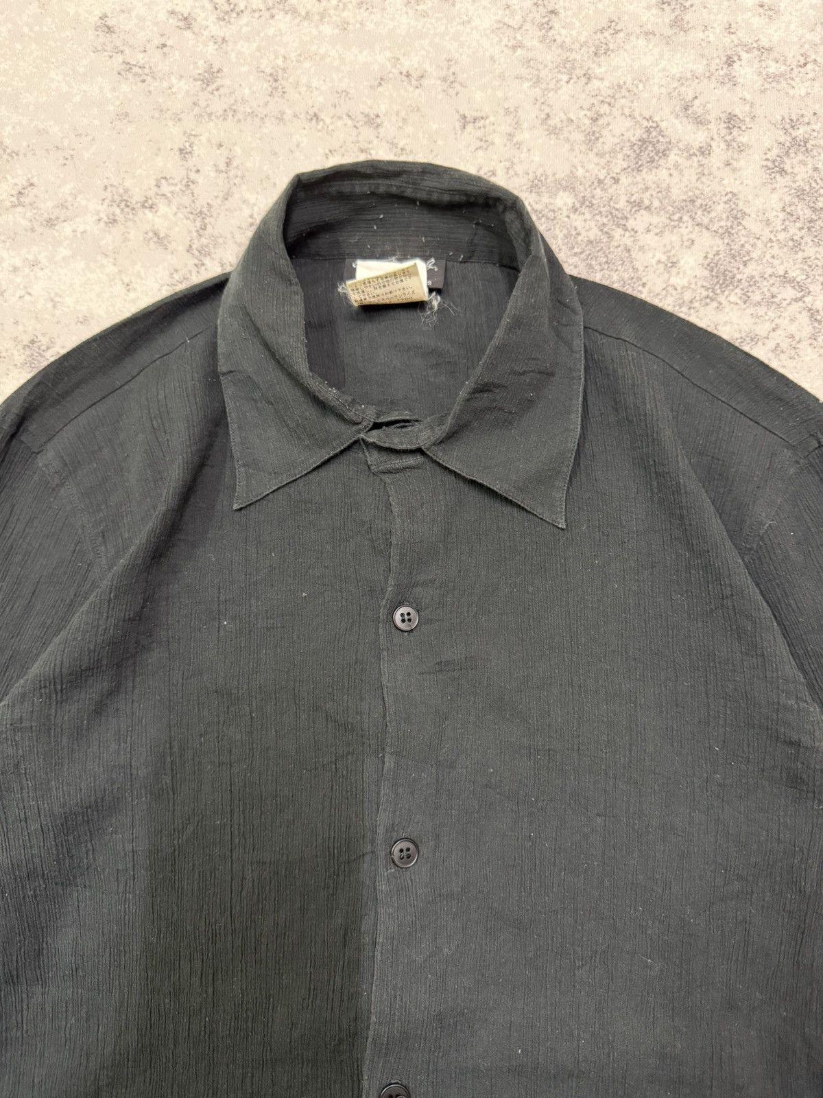 agnes b. Agnes B. Made in France Linen Button Up Plates Shirt Size XS / US 0-2 / IT 36-38 - 7 Thumbnail
