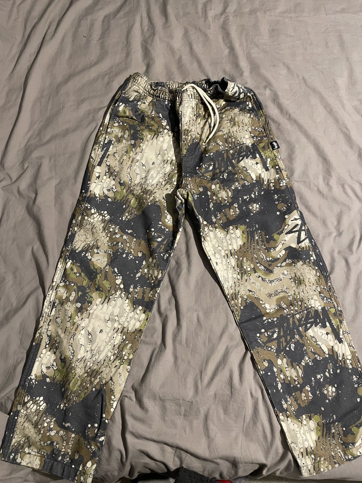 image of Stussy Veil Camo Beach Pants in Brown, Men's (Size 30)