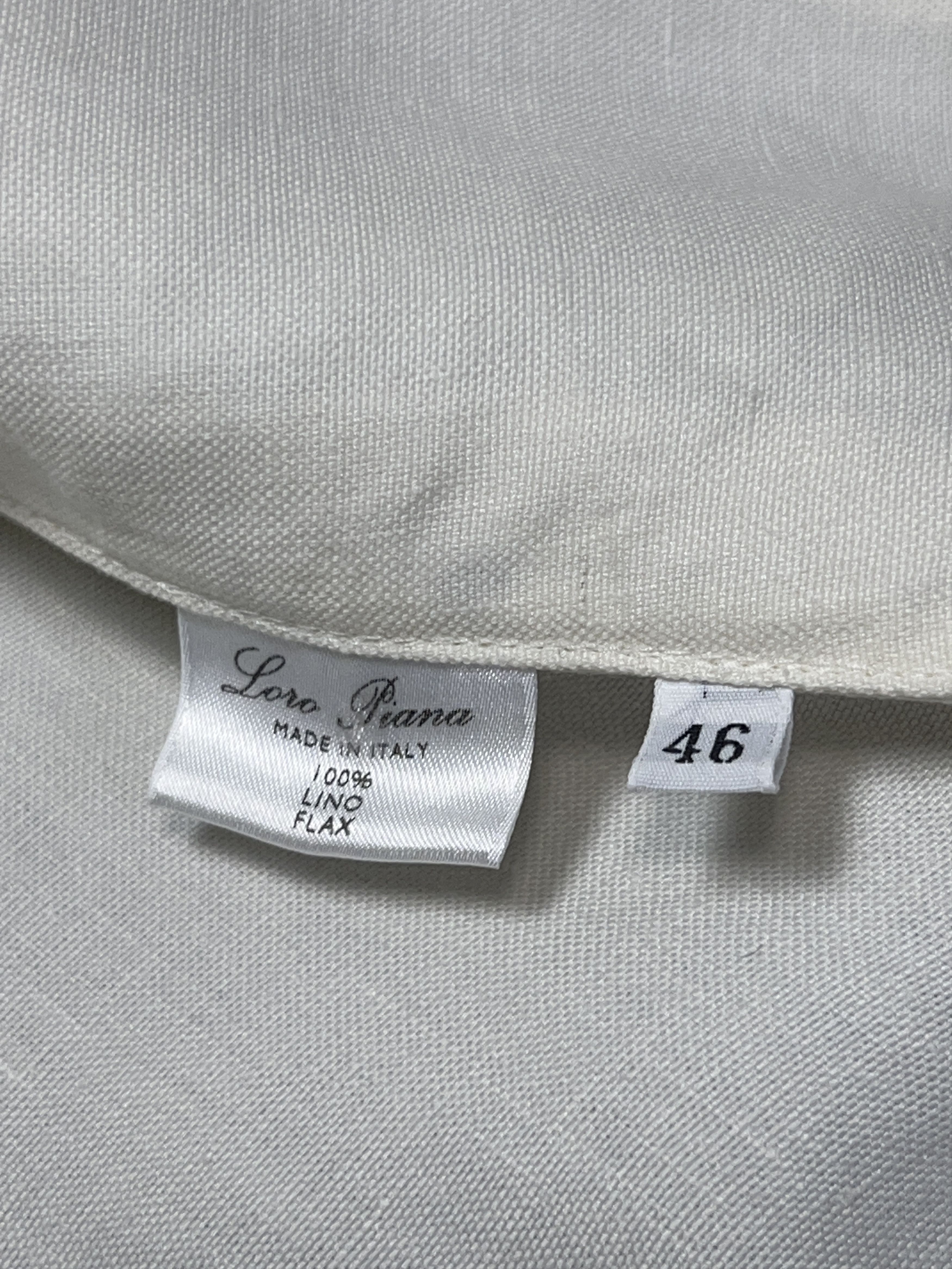 Loro Piana Womens Loro Piana White Linen Blazer Jacket Size 46 Size L / US 10 / IT 46 - 13 Thumbnail