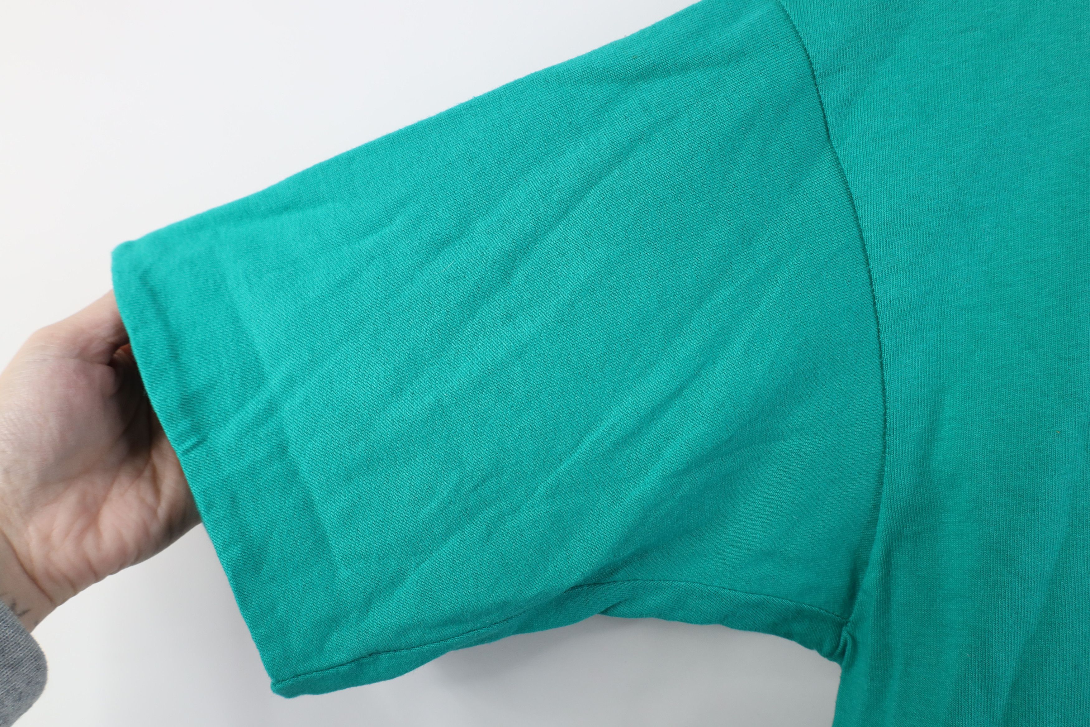 Vintage Deadstock Vintage 90s Streetwear Layered T-Shirt Teal USA Size US L / EU 52-54 / 3 - 5 Thumbnail