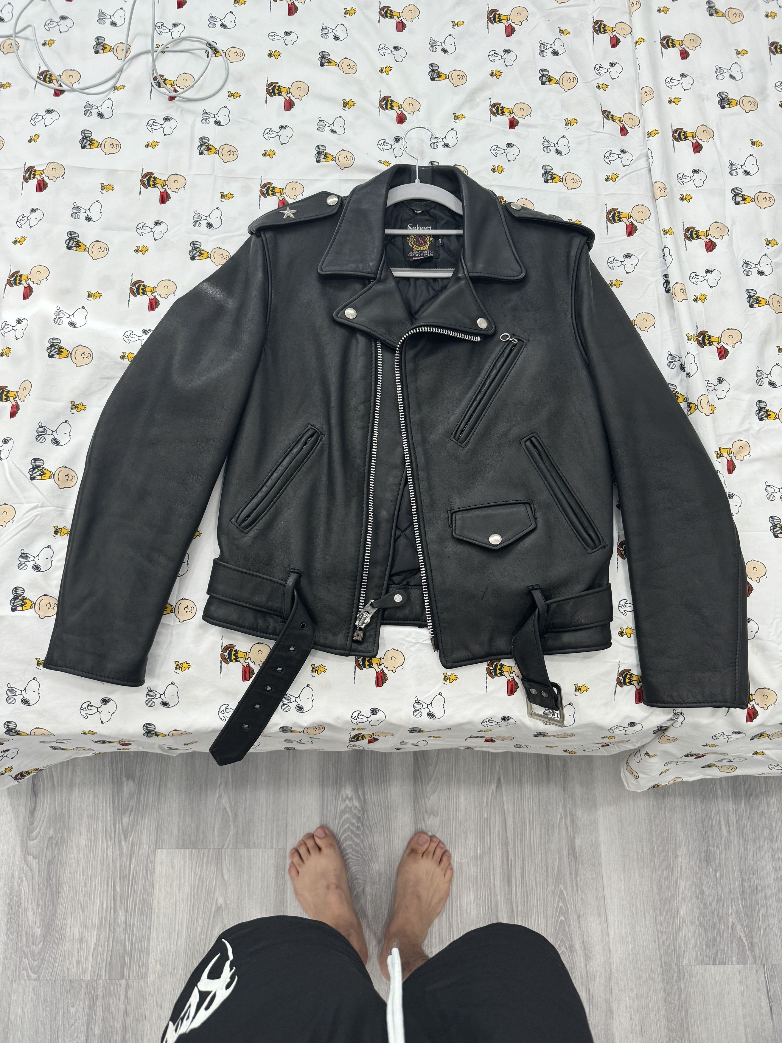 Schott × Vintage Vintage 90s Schott At101 single riders leather