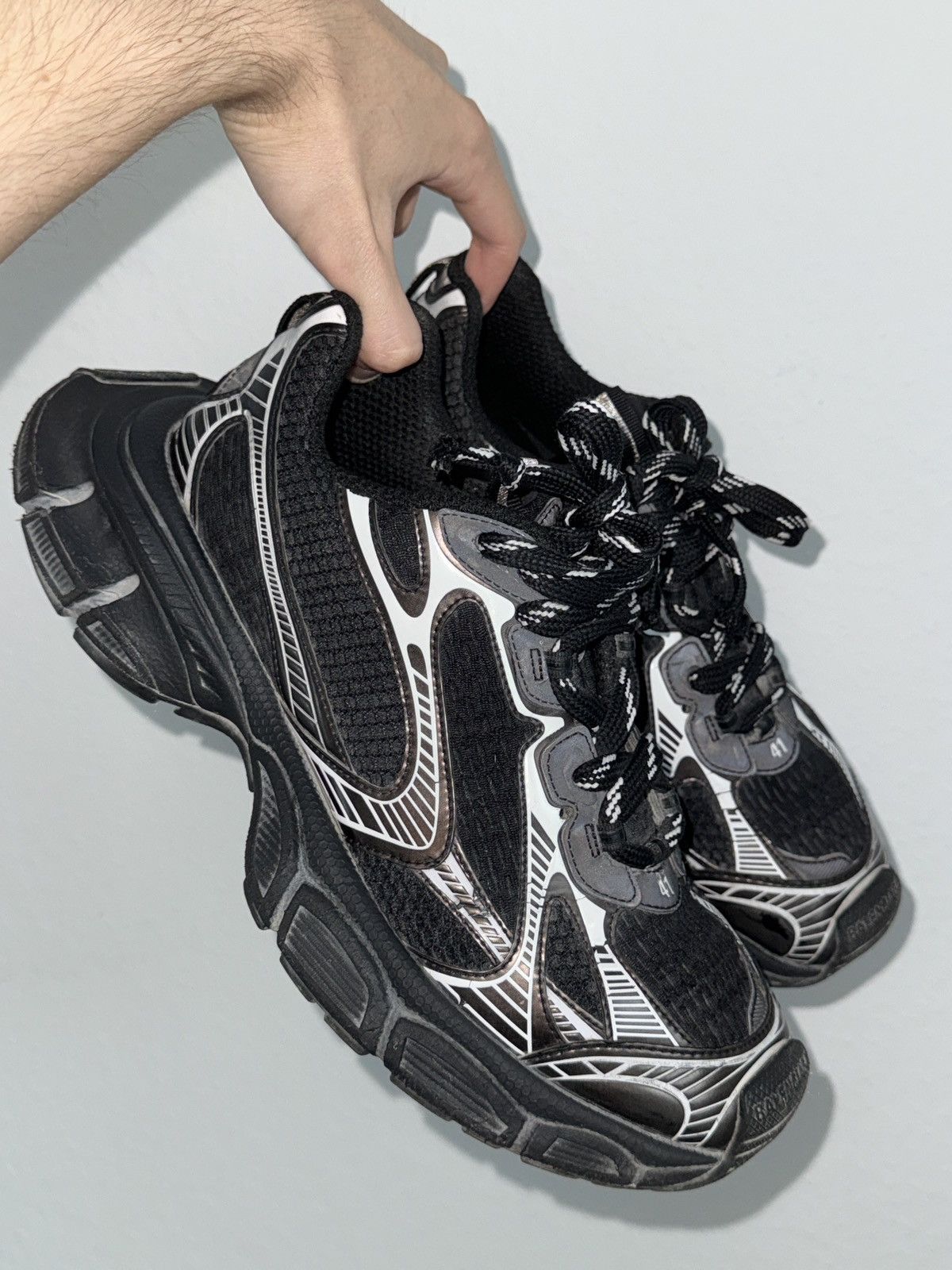 Balenciaga Balenciaga 3XL black/white Size US 8.5 / EU 41-42 - 2 Thumbnail