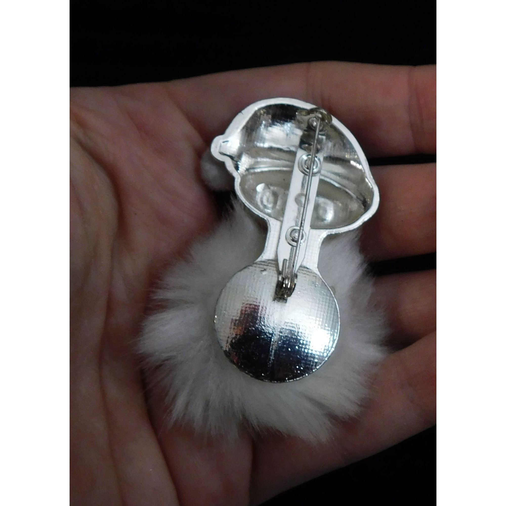 Other Vintage Fluffy Bearded Metallic Santa Brooch Size ONE SIZE - 4 Thumbnail