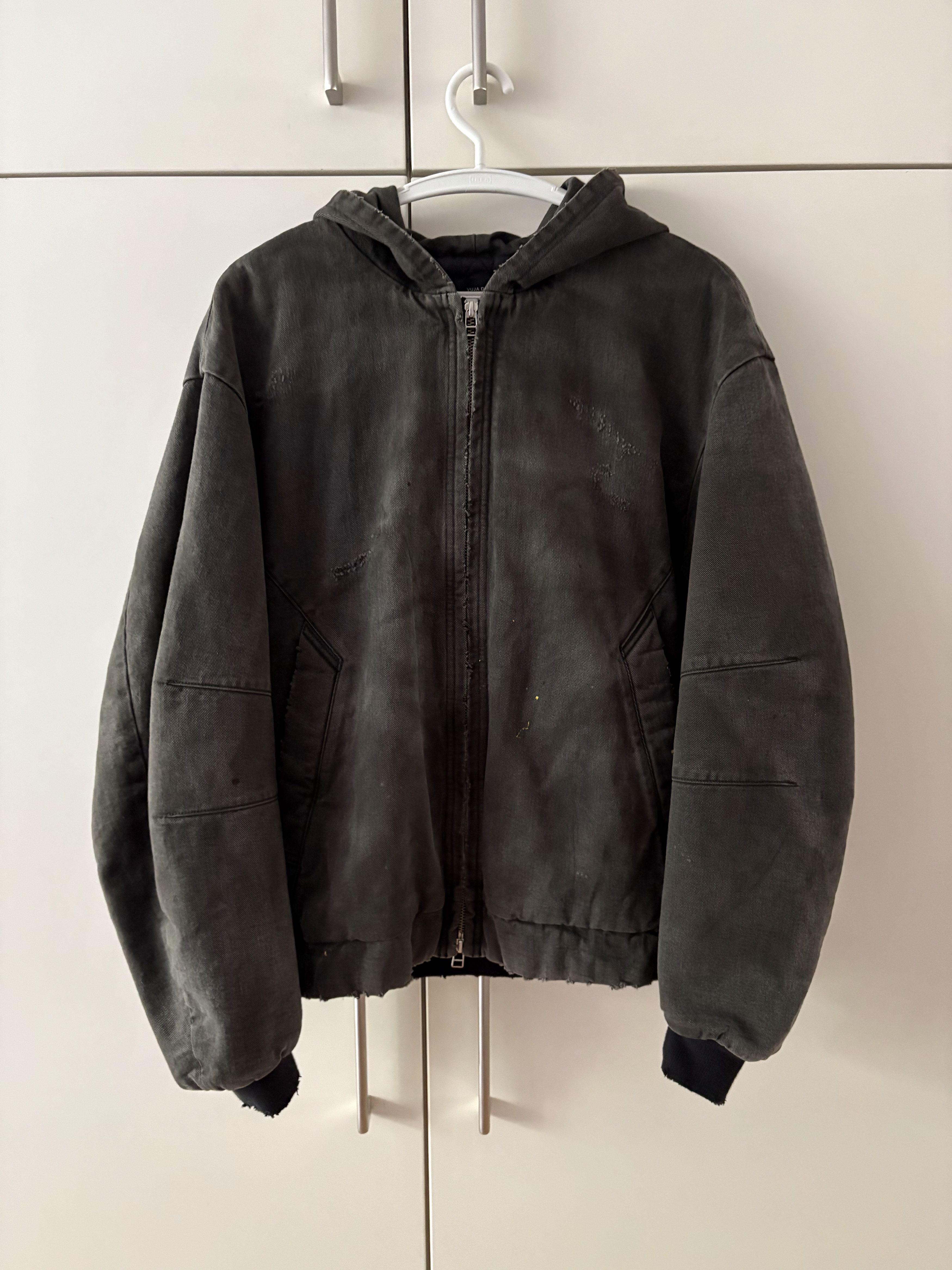 Vuja De VUJADE MAX SATIN PILLOW BOMBER JACKET IN BLACK | Grailed