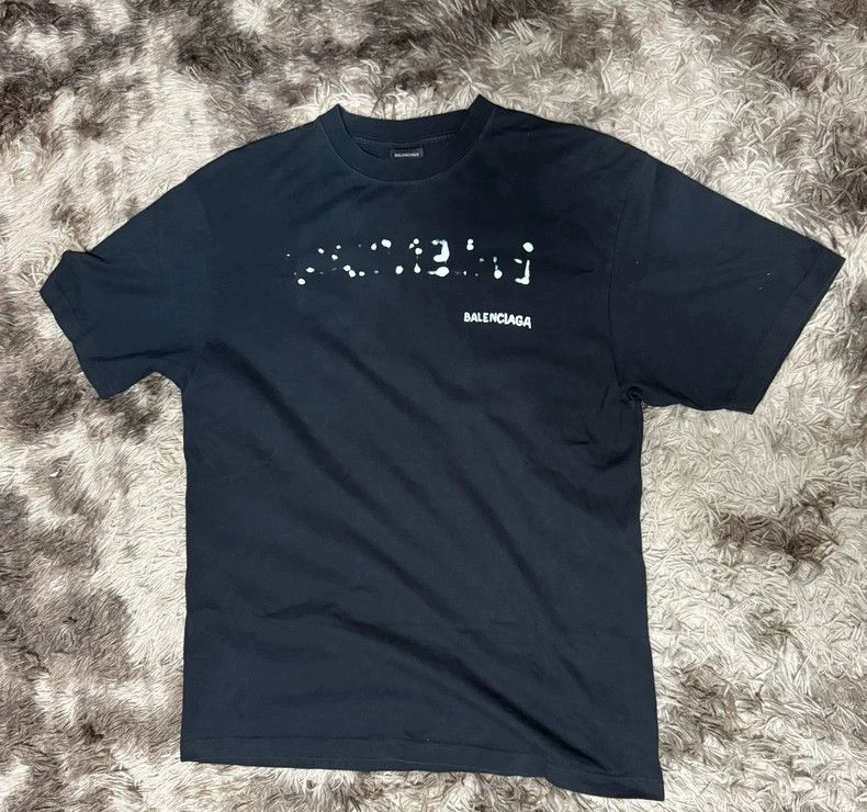 Balenciaga Blur graffiti ink-jet short sleeve