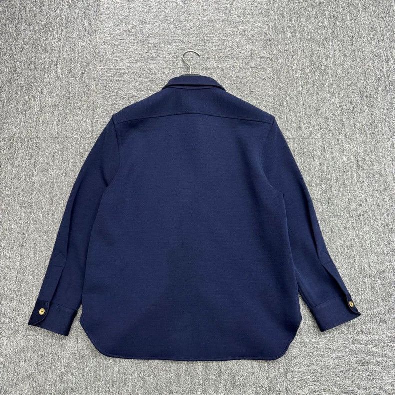 Saint Laurent Paris navy wool embroidered letter jacket SLP Size US M / EU 48-50 / 2 - 2 Thumbnail