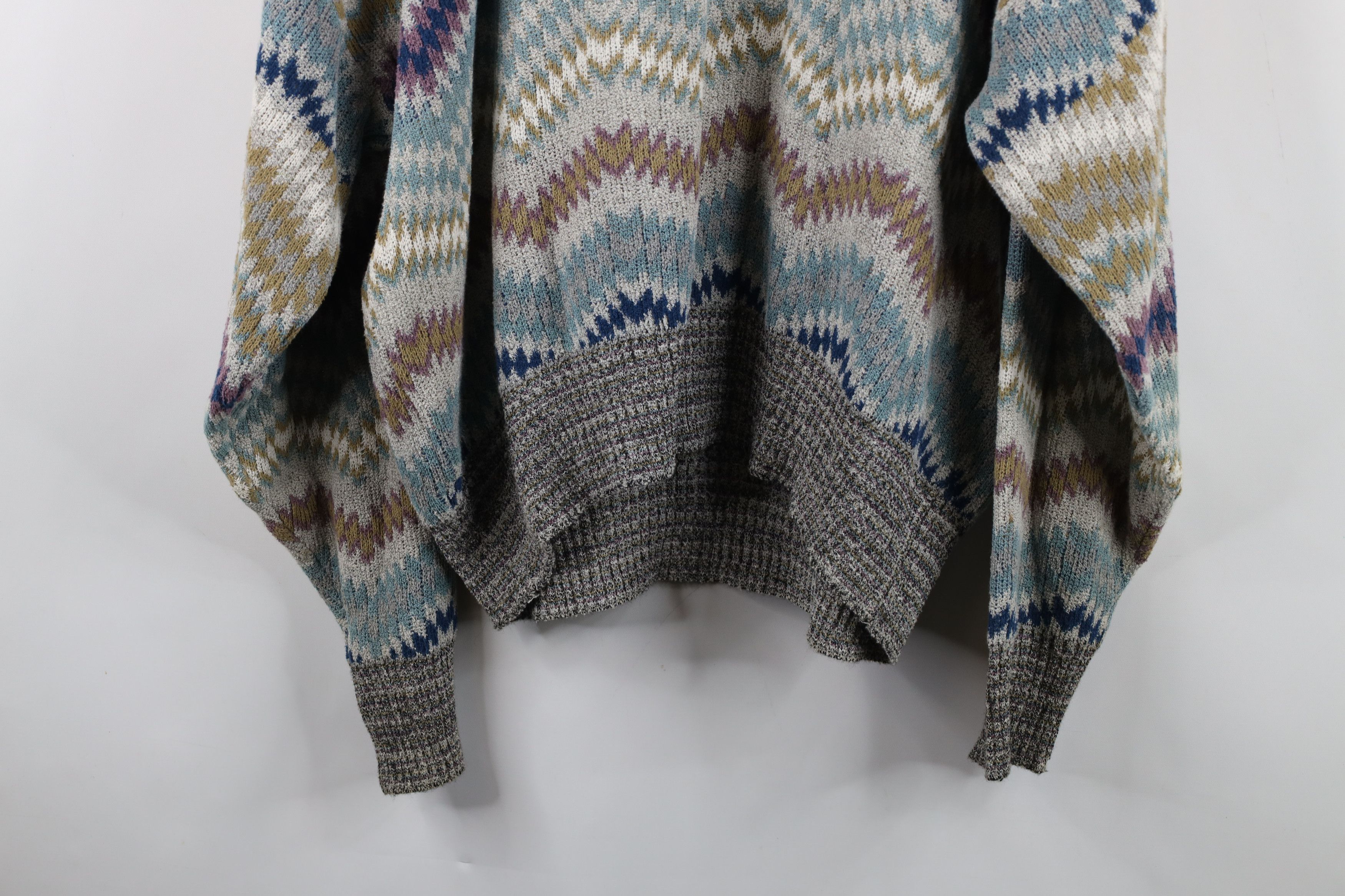 Vintage Vintage 90s Coogi Style Rainbow Linen Blend Knit Sweater Size US XXL / EU 58 / 5 - 11 Thumbnail