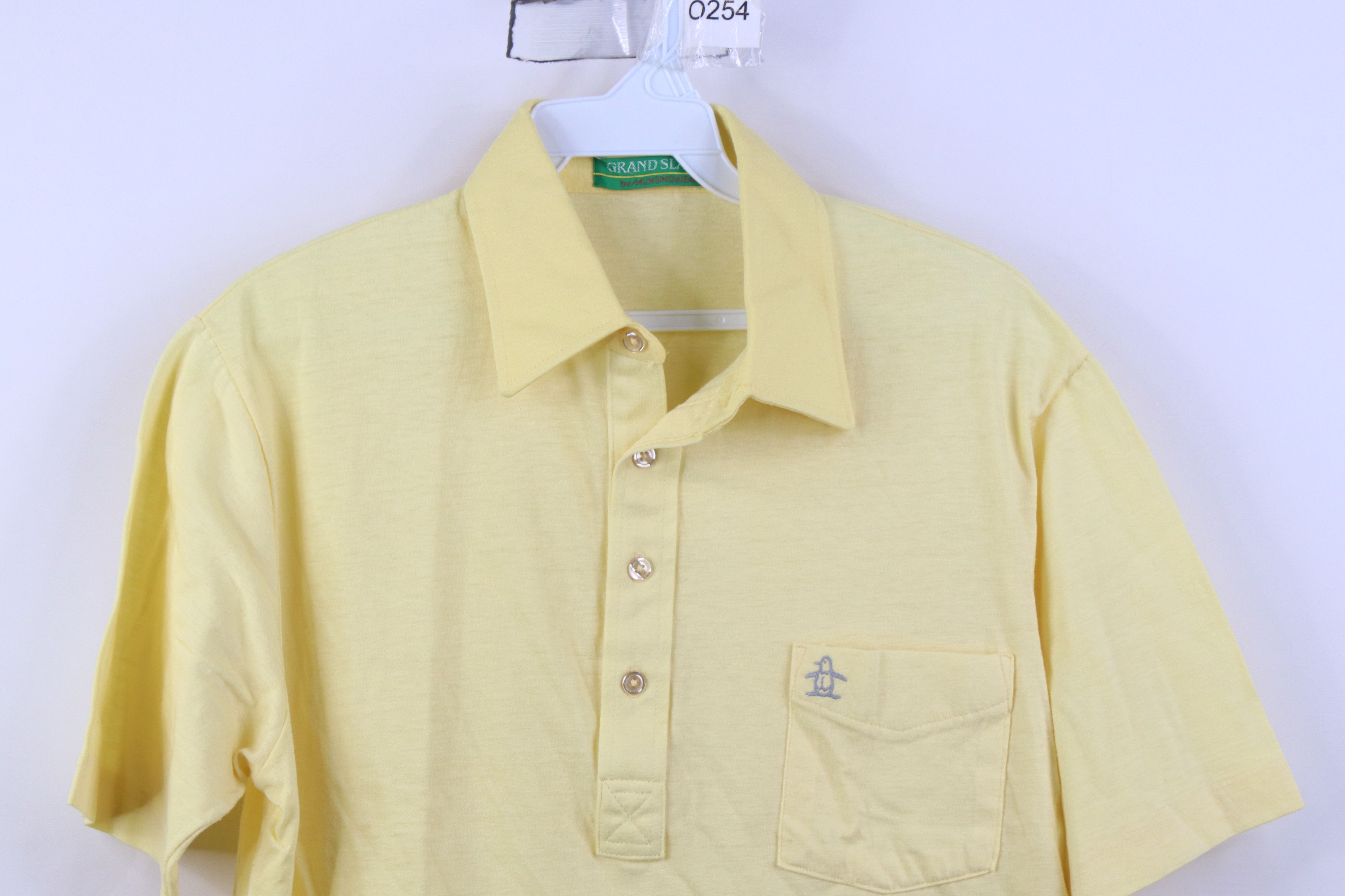 Vintage Vintage 80s Streetwear Collared Golf Polo Shirt Yellow USA Size US M / EU 48-50 / 2 - 2 Thumbnail
