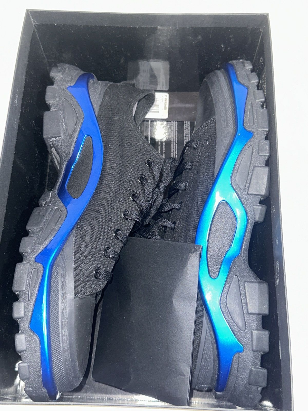 Adidas × Raf Simons RAF Simons New Runner Black/Metallic Blue DS US12 Size US 12 / EU 45 - 8 Thumbnail