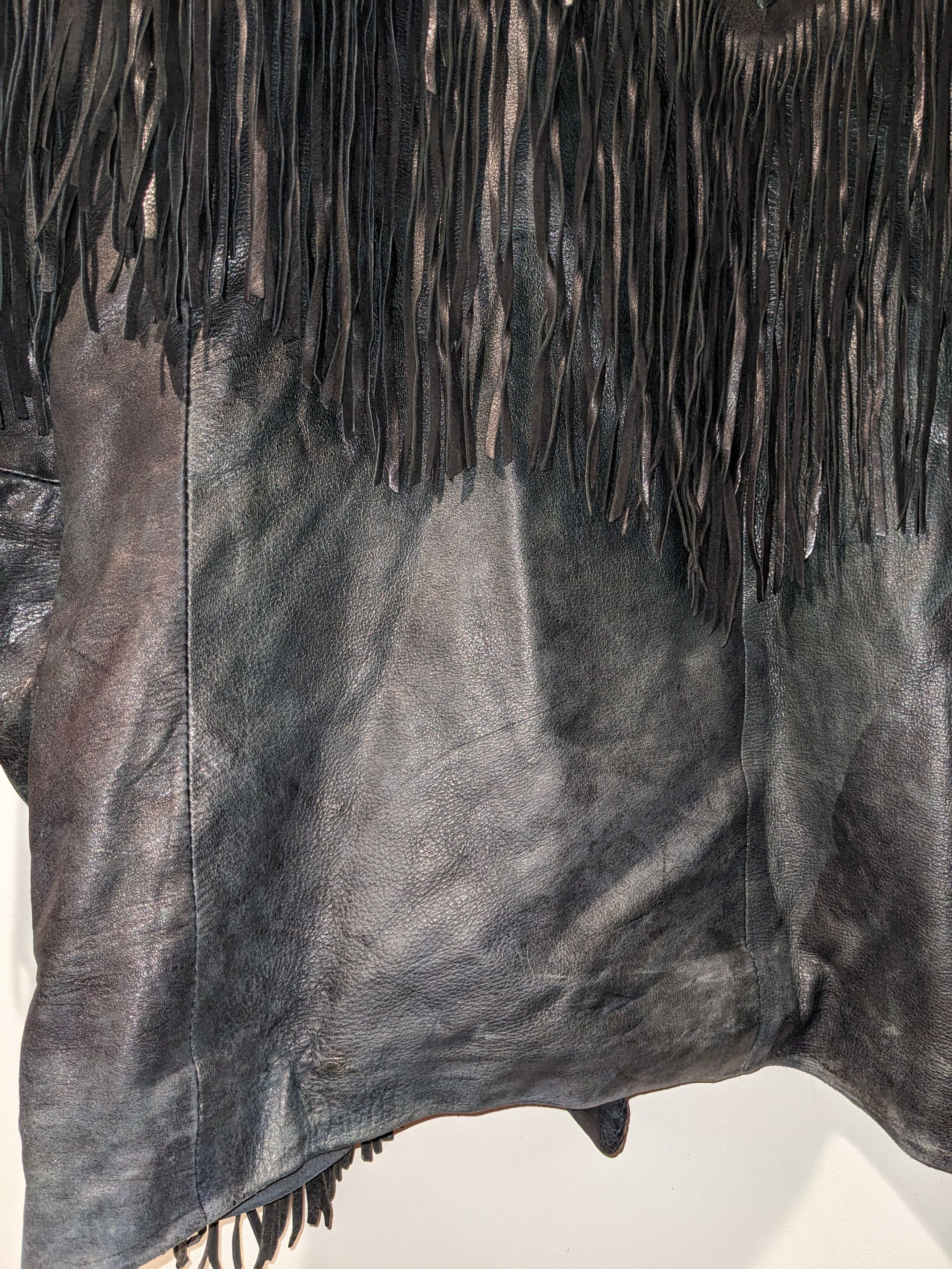 Designer × Vintage Vintage Native American Tribal Western Leather Vest Jacket Size US L / EU 52-54 / 3 - 14 Thumbnail