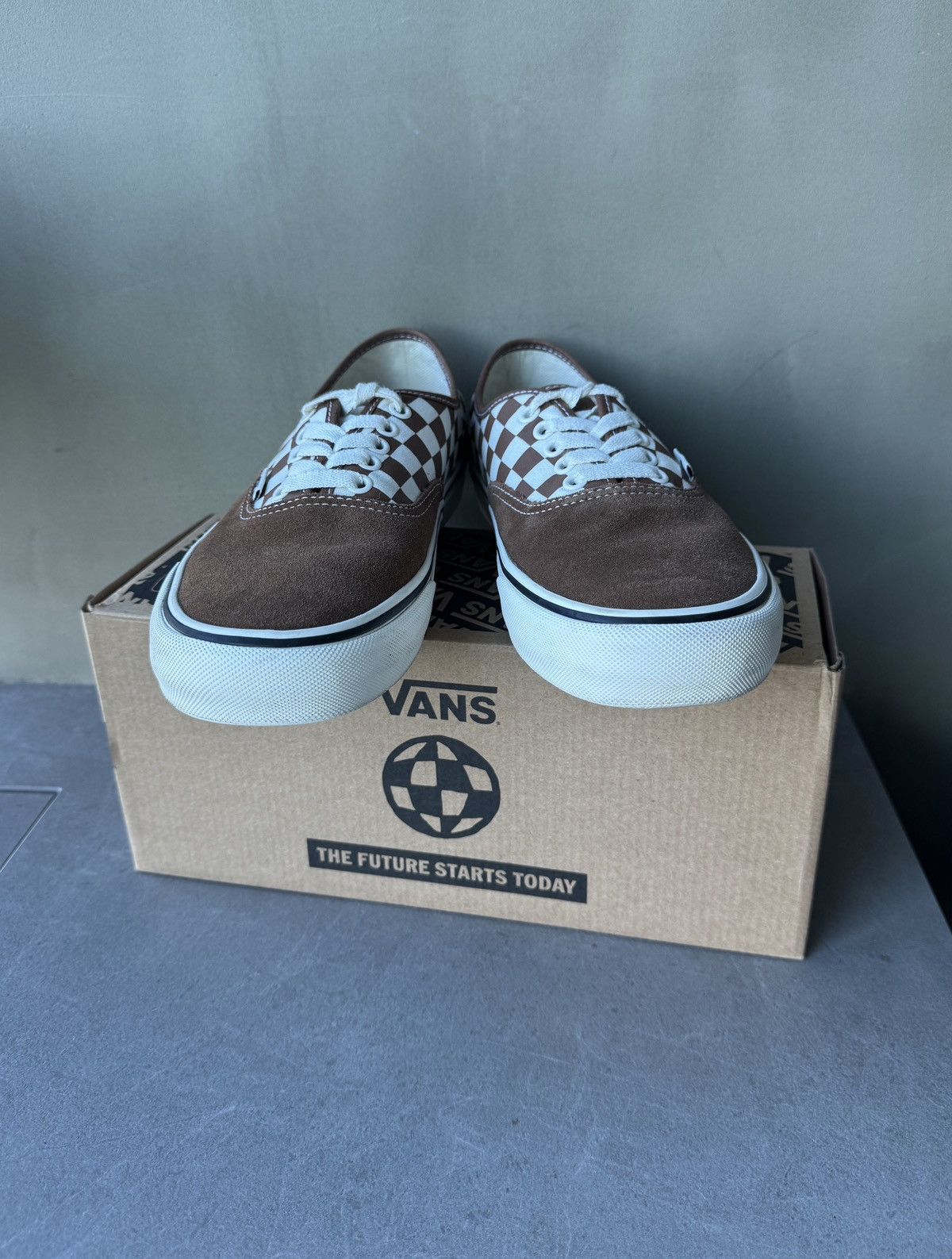 Vans Vans Authentic VR3 SF Brown Suede Checkboard Sneakers Rare Size US 8.5 / EU 41-42 - 3 Thumbnail