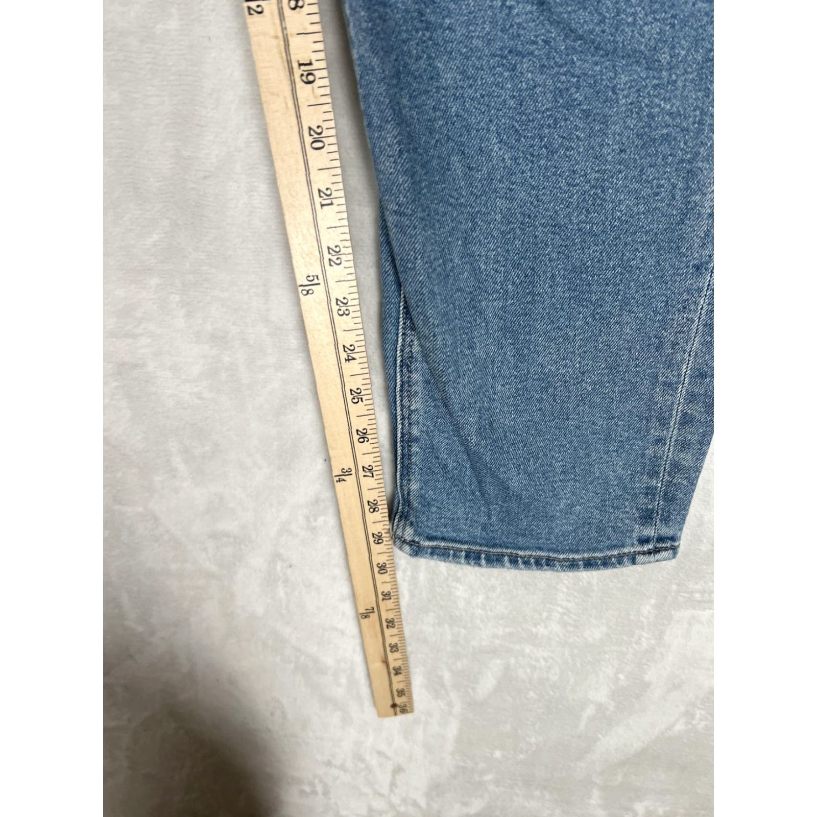 American Eagle Outfitters American Eagle Mom Straight Jeans Womens 6 Blue High Rise Distressed Denim Size 28" / US 6 / IT 42 - 5 Thumbnail