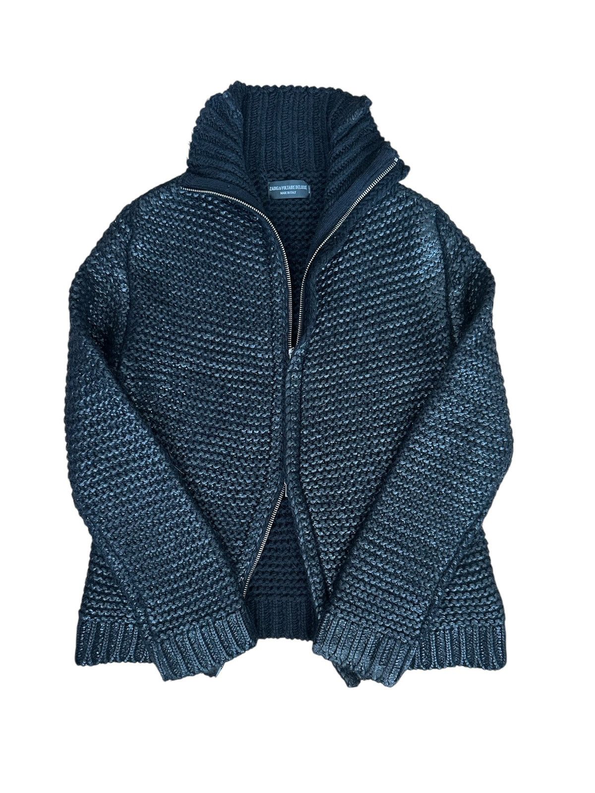 00s double zip driver’s knit sweater Double Zip Sweater | Grailed