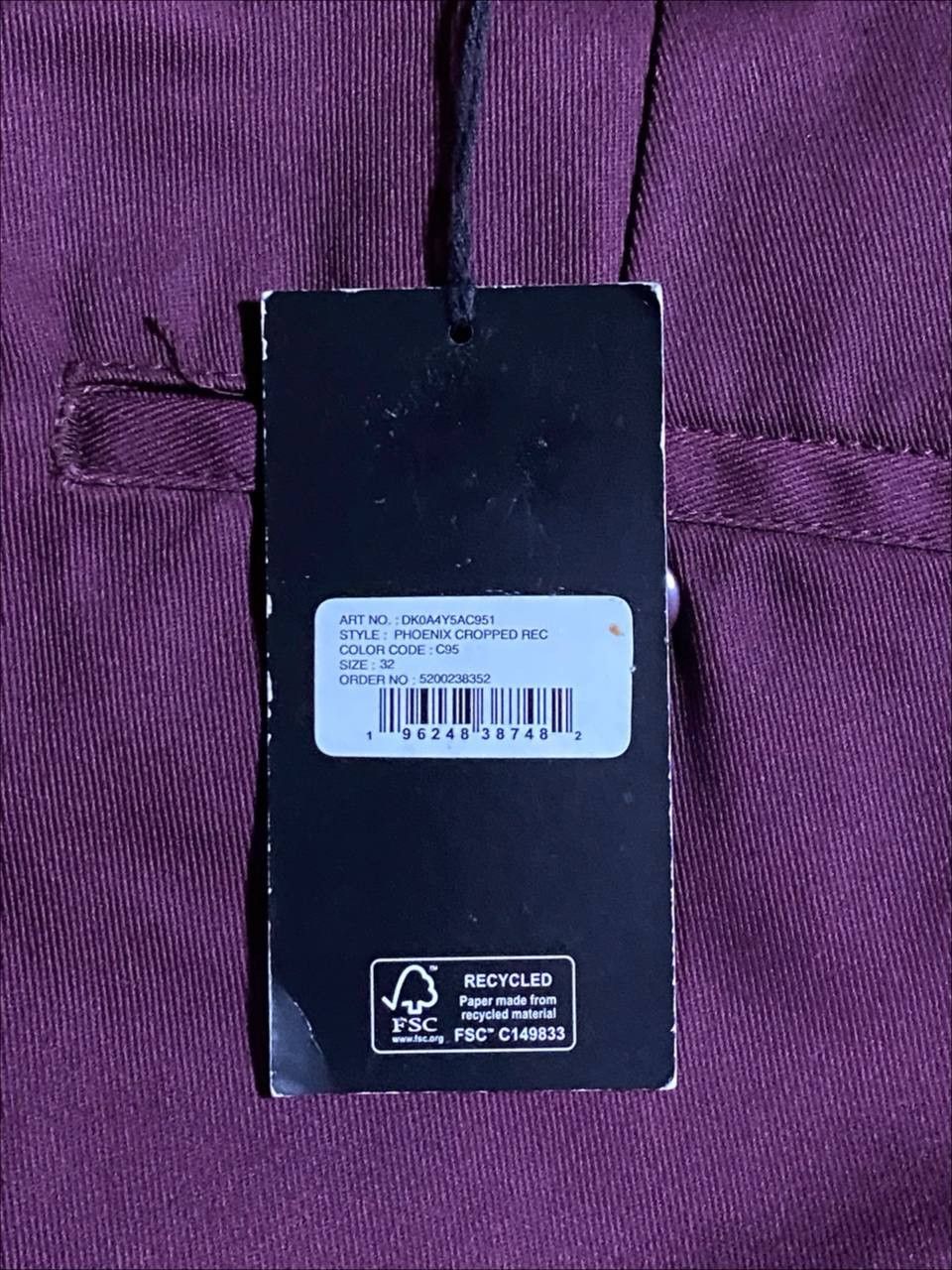Dickies 🍷 Dickies Work Pants – Deep Burgundy Edition 🛠️ Size US 32 / EU 48 - 6 Thumbnail