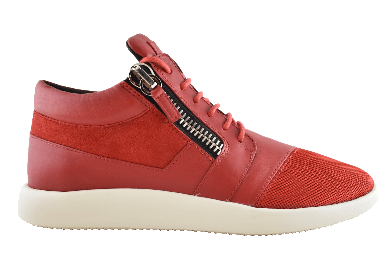 Giuseppe Zanotti Megatron Red Low Top Mix Mid Runner Trainer Sneaker 43 10 Size US 10 / EU 43 - 1 Thumbnail
