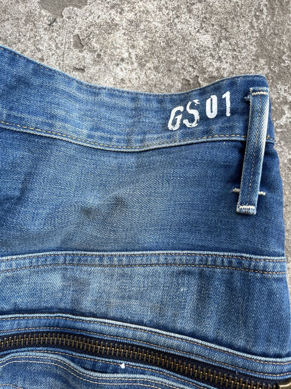 G-Star × Japanese Brand Faded Distressed G Star Taw Arc 3D Loose Tapered Jeans Pants Size US 31 - 3 Thumbnail