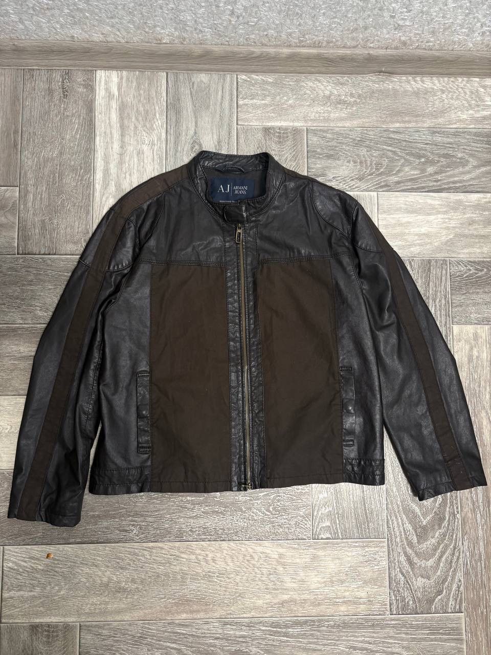 Armani Vintage Armani Jeans Leather Jacket for 30 years Armani Y2k Size US XL / EU 56 / 4 - 1 Thumbnail