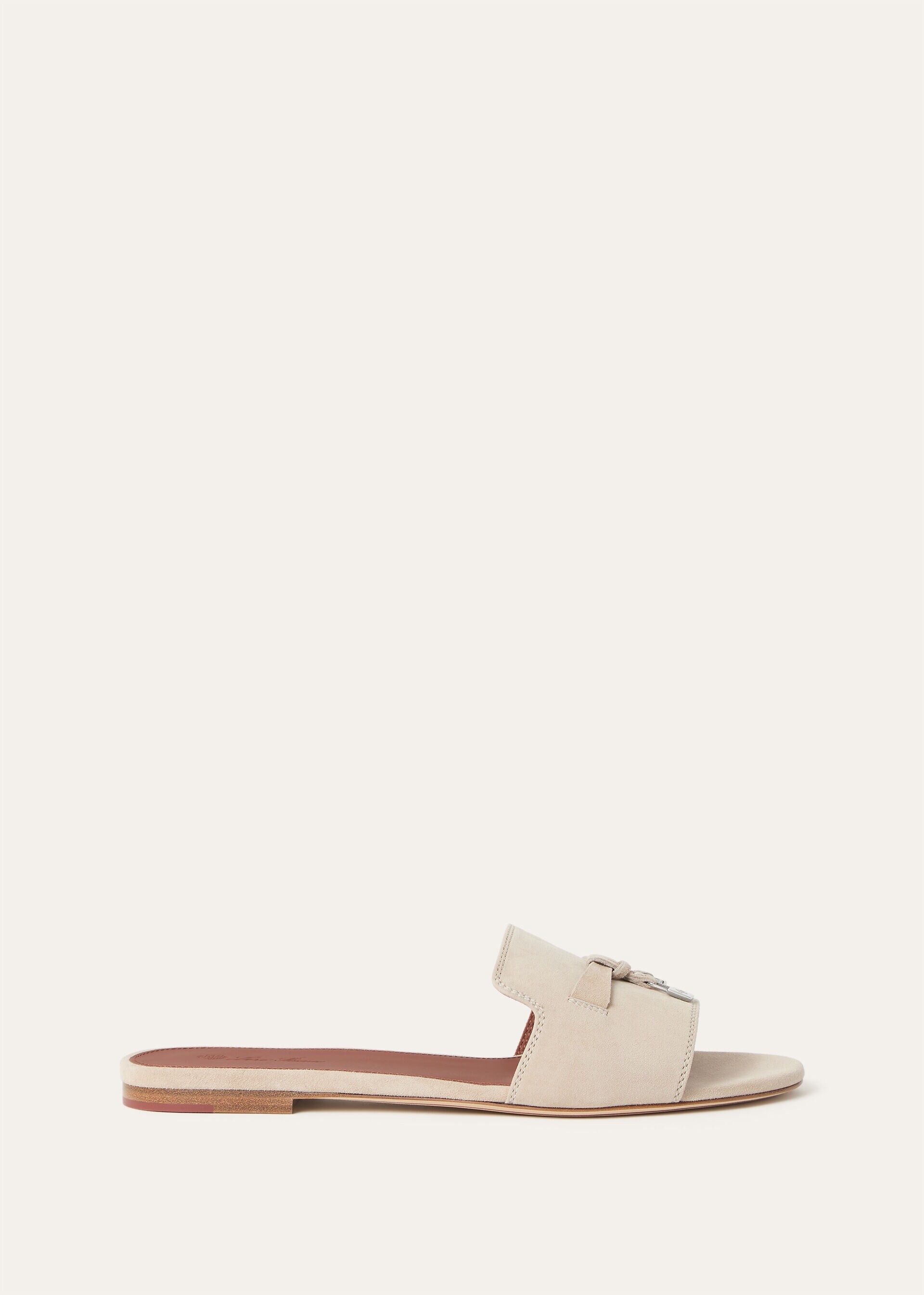 Loro Piana os11x0326 FAI5580 Summer Charms Sandals in Raw Cashmere Size US 7 / IT 37 - 1 Thumbnail