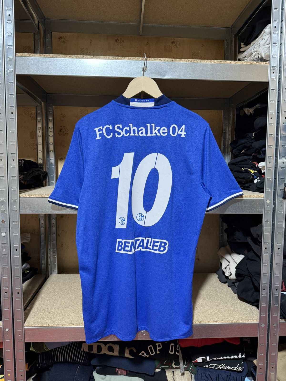 Adidas × Vintage Adidas SCHALKE 2016 2017 HOME Bentaleb Soccer Jersey Size US L / EU 52-54 / 3 - 2 Thumbnail