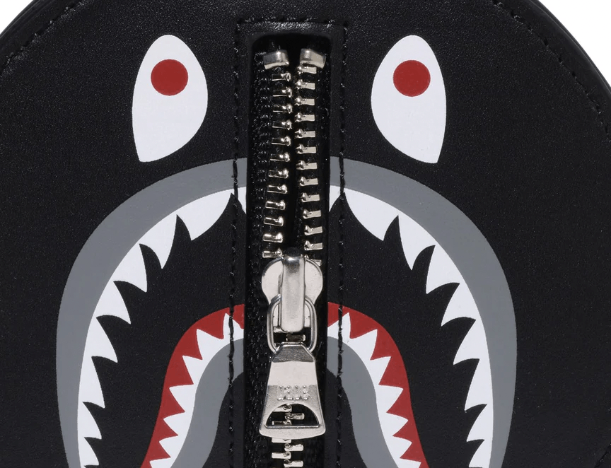 Bape Bape ape SHARK LEATHER COIN CASE Size ONE SIZE - 3 Thumbnail