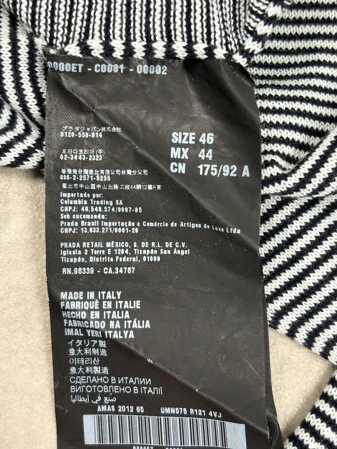 Prada SS2012 Prada Black Stipes Sweater Size US S / EU 44-46 / 1 - 10 Thumbnail