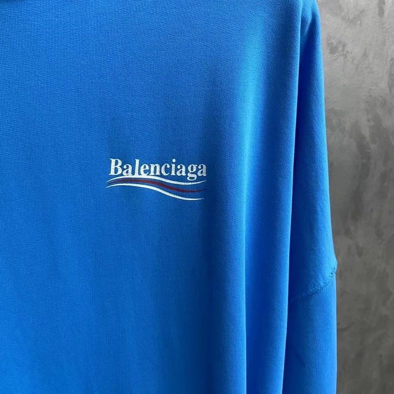 Balenciaga Balenciaga Balenciaga Blue Logo Print Hoodie-2506 Size US M / EU 48-50 / 2 - 8 Thumbnail