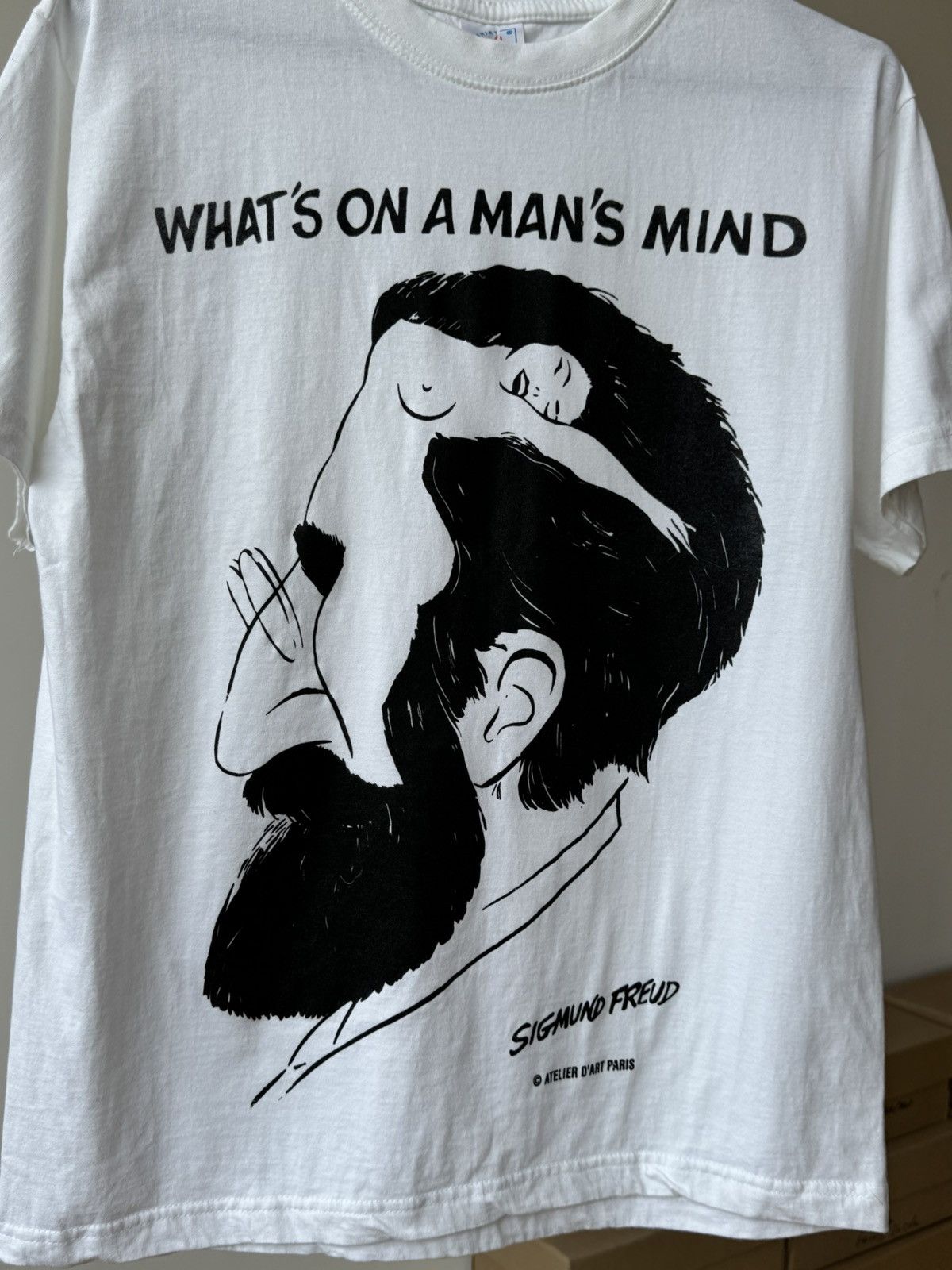 Vintage Sigmund Freud What's On A Man's Mind Tee Atelier Dart Paris Size US S / EU 44-46 / 1 - 2 Thumbnail