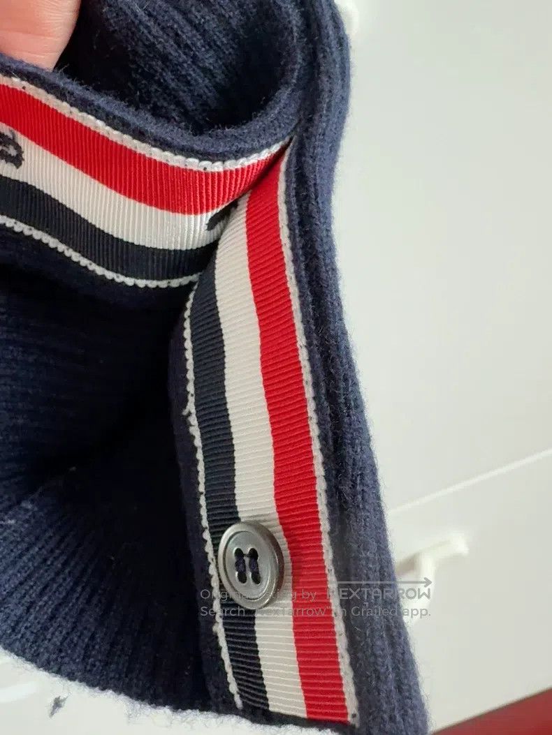 Thom Browne Thom Browne Blue high collar sweater made of pure cashmere Size S / US 4 / IT 40 - 7 Thumbnail