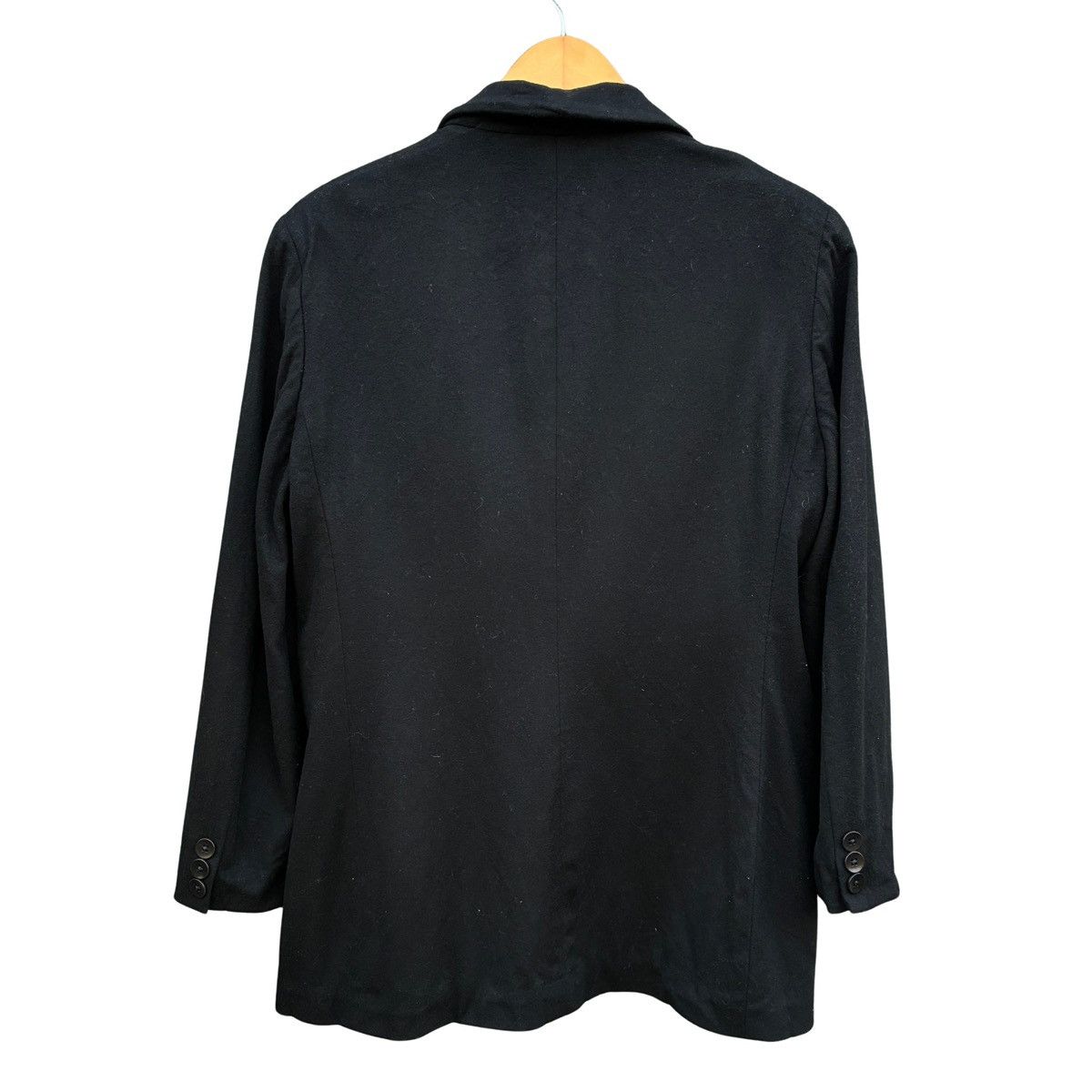Zanella Vintage Zanella Italy Women's Black Wool Blazer Jacket Size M / US 6-8 / IT 42-44 - 2 Thumbnail
