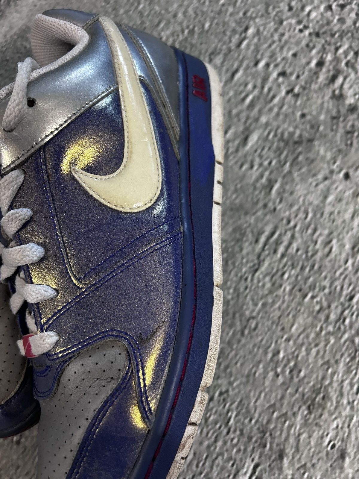 Nike × Vintage Vintage Nike Air Force 1 Low Sneakers Metallic Purple Dunk Size US 9.5 / IT 39.5 - 5 Thumbnail