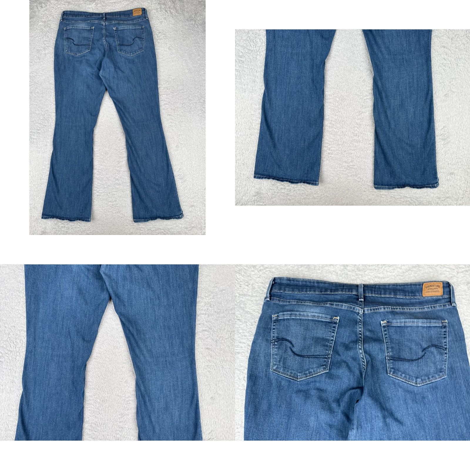 Levi's Levi's Jeans Women 16 Blue Denim Bootcut 34x30 Regular High Rise 5-Pocket Comfort Distressed Stretch Cotton Blend Size 38" / US 16 / IT 52 - 10 Thumbnail