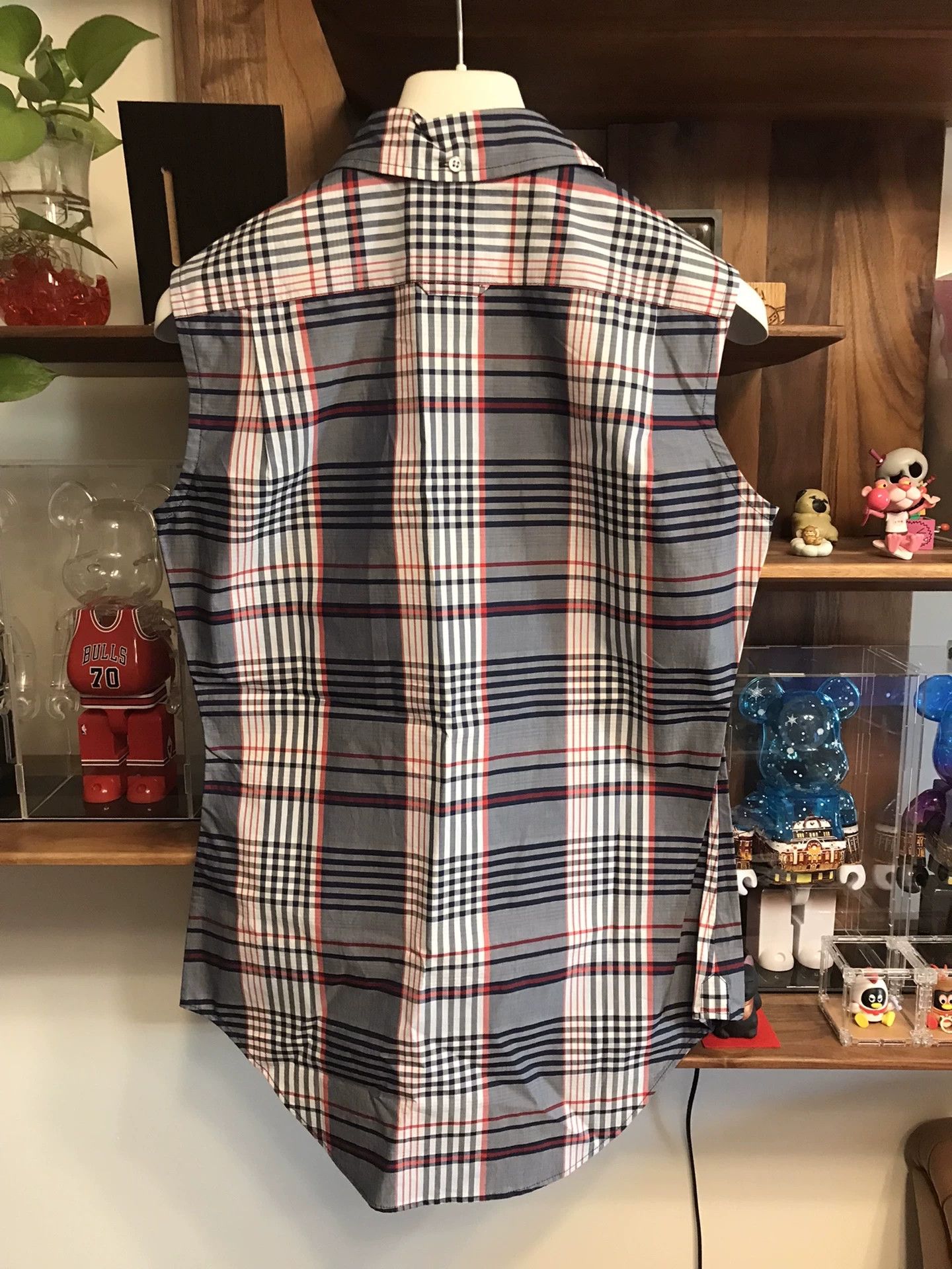 Thom Browne Thom Browne Women's Plaid Sleeveless Cotton Shirt Size S / US 4 / IT 40 - 2 Thumbnail