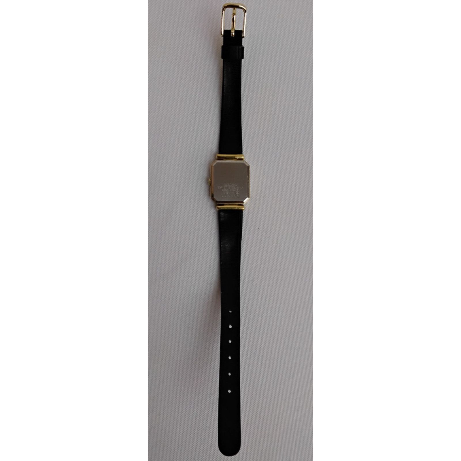 Seiko Seiko Quartz Ladies Watch 2320-676A Gold Dial Black Band VTG Size ONE SIZE - 5 Thumbnail