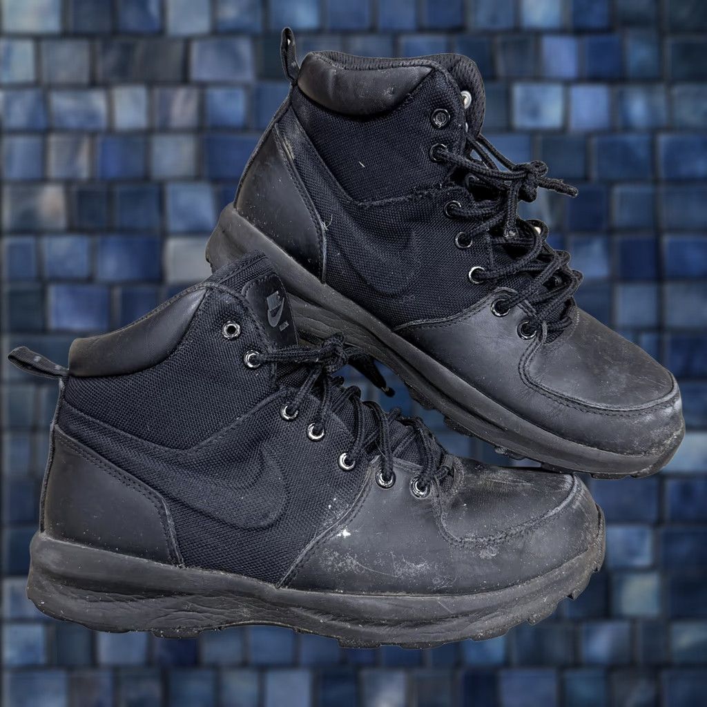 Nike Nike Manoa Leather Boots Triple Black ACG Mens 9 Boots Distressed Vintage? No. Size US 9 / EU 42 - 1 Thumbnail