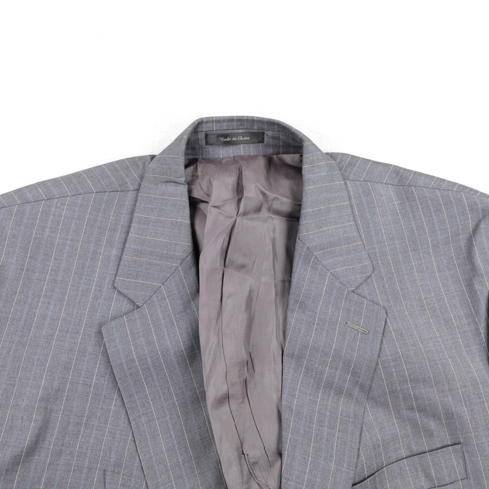 Ralph Lauren Lauren Ralph Lauren Blazer Mens 48R Gray Pinstripe Wool Suit Jacket Sport Coat Size 48R - 2 Thumbnail
