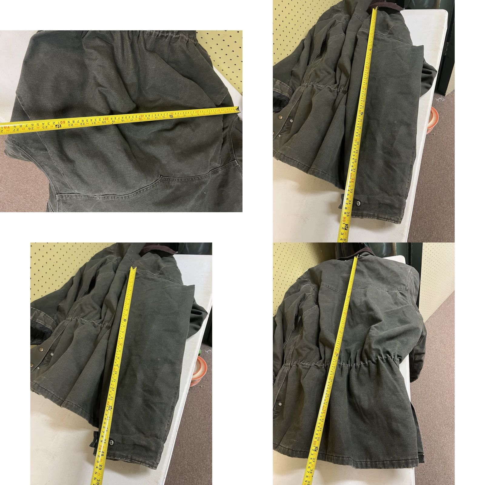 Carhartt VTG Carhartt Coat MOS Blanket Lined Barn Chore 2XL TALL Olive Corduroy Heavy Canvas Cotton Green Zip Snap Workwear Overcoat 90s Mens Carhartt C52 2XLT Size US XXL / EU 58 / 5 - 8 Thumbnail