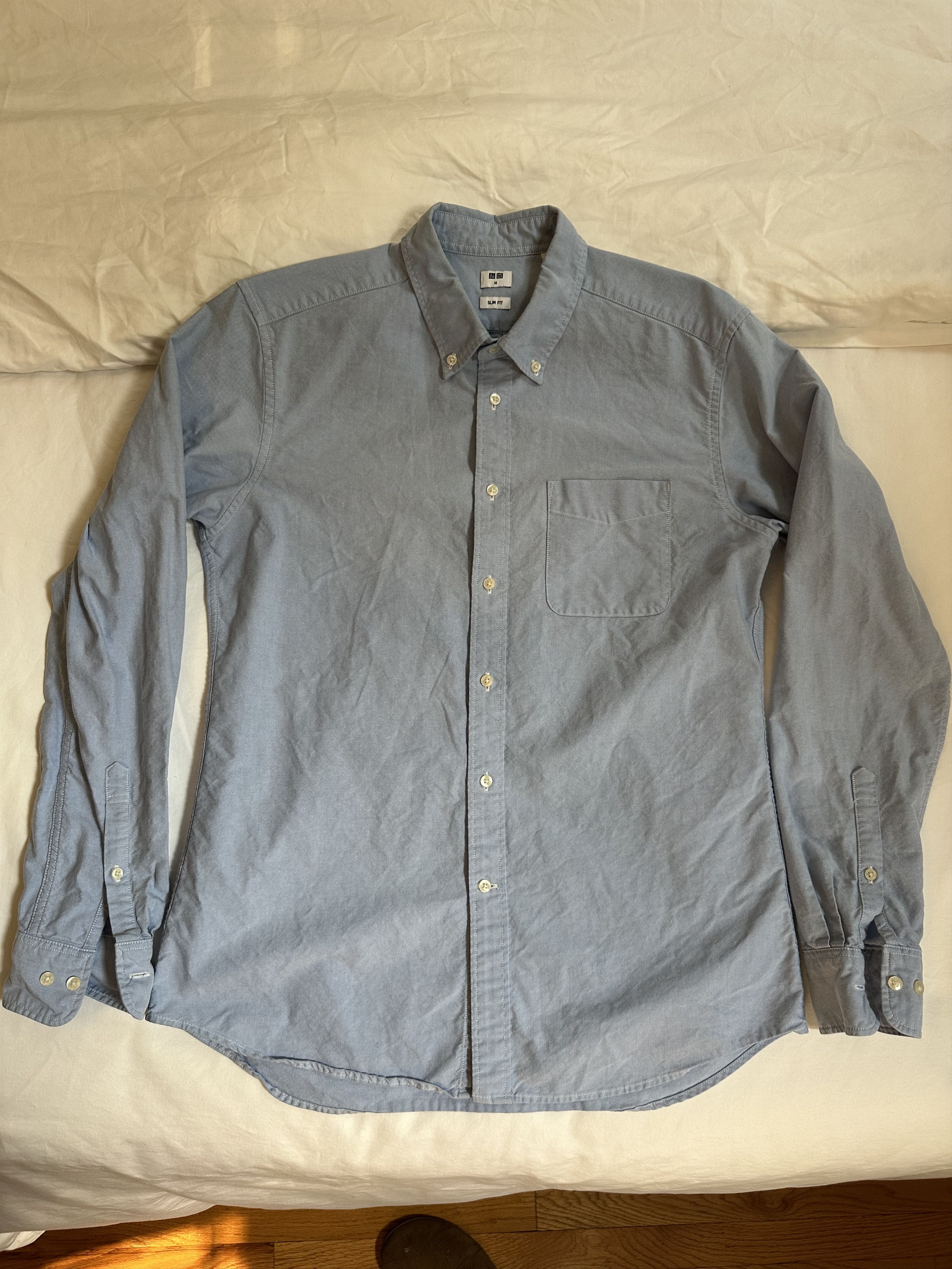 Uniqlo Light blue oxford long sleeve shirt Size US M / EU 48-50 / 2 - 1 Thumbnail