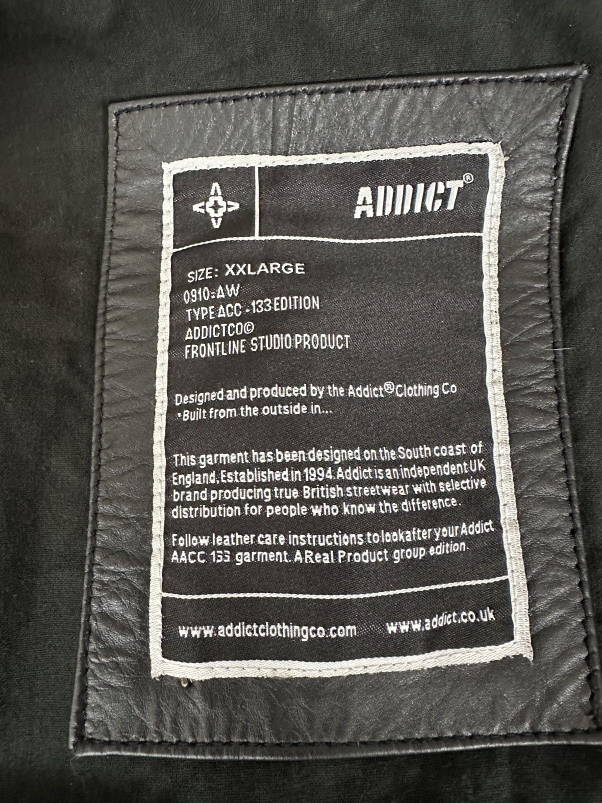 ADDICT Addict Clothing Company black leather jacket Size US XXL / EU 58 / 5 - 10 Thumbnail