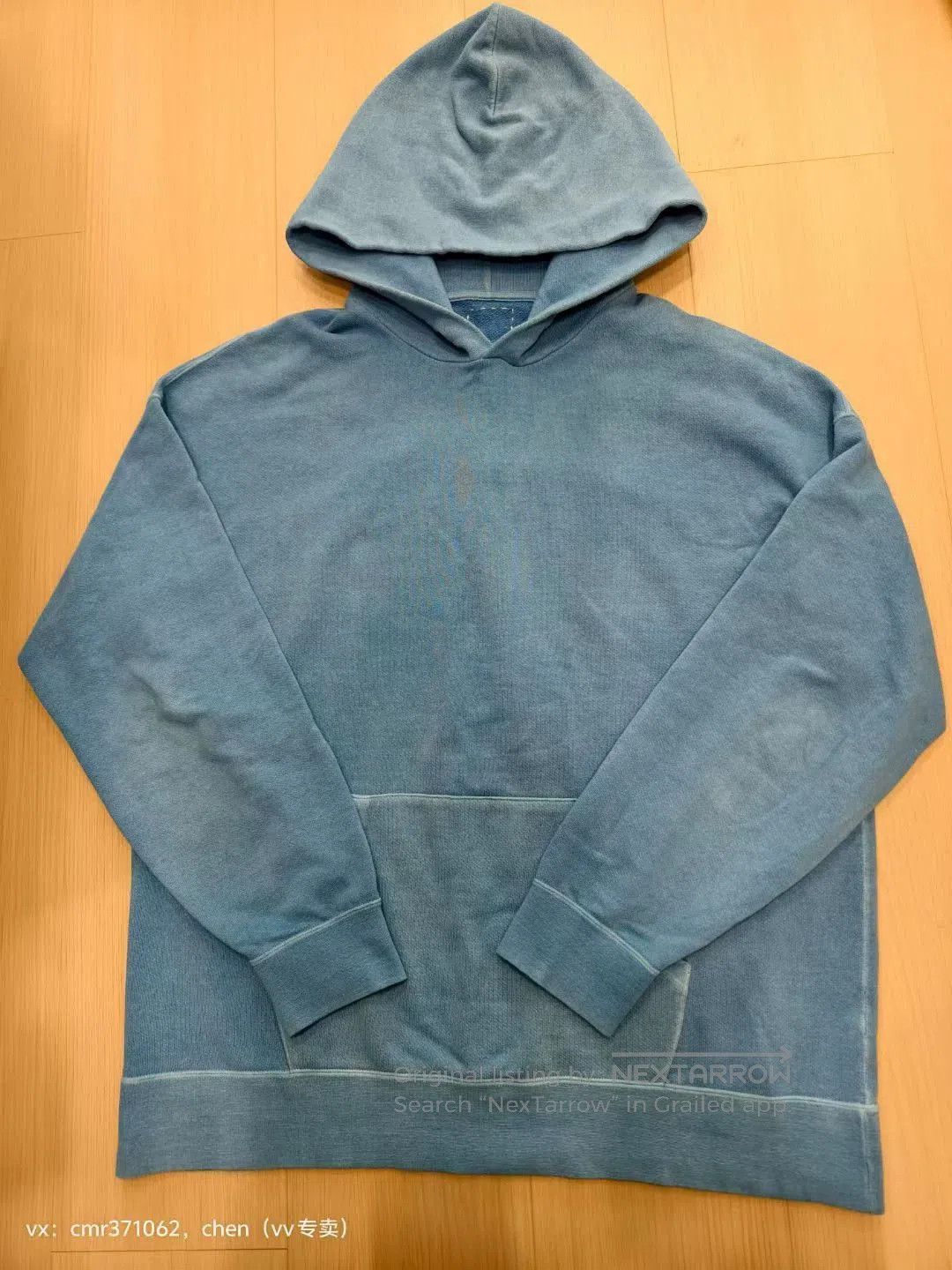 Visvim Blue Oversized Hoodie with Kangaroo Pocket. Size US XXL / EU 58 / 5 - 1 Thumbnail