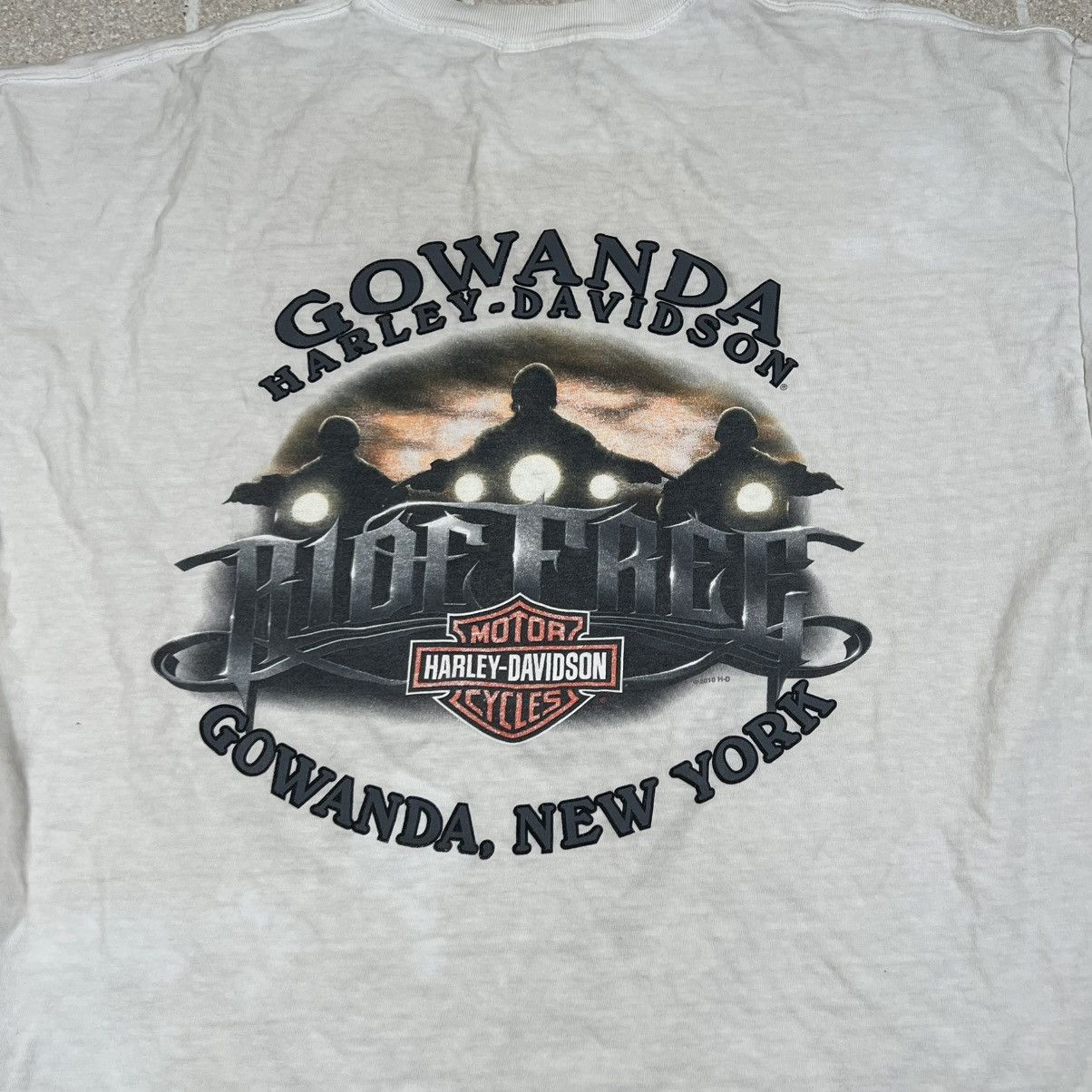 Harley Davidson Harley-Davidson T Shirt Tee Bikers Logo Mens XL Gowanda Y2K Size US XL / EU 56 / 4 - 4 Thumbnail